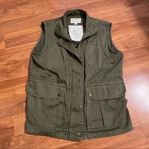 Current/Elliot Women's Army Green The Leisure Military Vest Size 1 (Large/XL)